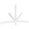 Ekena Millwork Alberta Architectural Grade PVC Gable Bracket, 108"W x 49 1/2"H x 2"D x 4"F, 11/12 Pitch GBP108X50X0204ALB00 - alternate 1